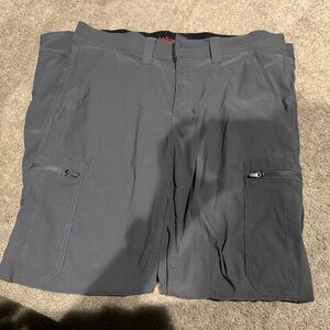 Wrangler Pants Mens 34x30 Grey Workwear Technician Cargo Stretch Nylon